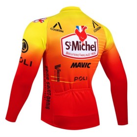 Wielershirt 2024 St. Michel-Auber93 Lange Mouw Rood